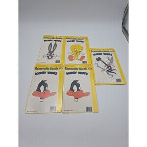 1990 Vintage Warner Bros Looney Tunes Decals Bugs Bunny Daffy Duck Tweety Lot 5